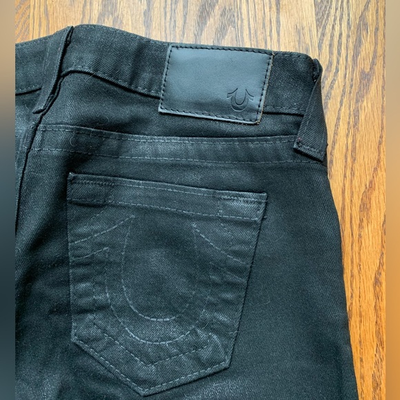 True Religion Skinny Coated Jeans, Black, Size 27 - Picture 8 of 11